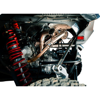 TRINITY RACING Exhaust Slip-On Mufflers - Center Exit - Maverick R TR-4187S-SS