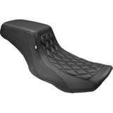 MUSTANG One Piece 2-Up Squareback Seat - Double Diamond - Smooth - FLH/FLT '23-'24 88416