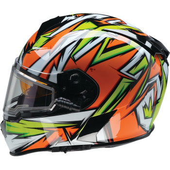 Z1R Warrant Snow Helmet - Neuron - Orange/Green - Medium 0101-17225