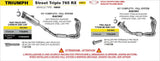 Arrow Triumph Street Triple 765 RX 2026 Full System With Indy Race EVO Titanium Slip Ons 77025PK