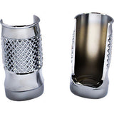 EDDIE TROTTA DESIGNS Fork Slider Covers - Cross-Cut - Chrome  TC-WT998