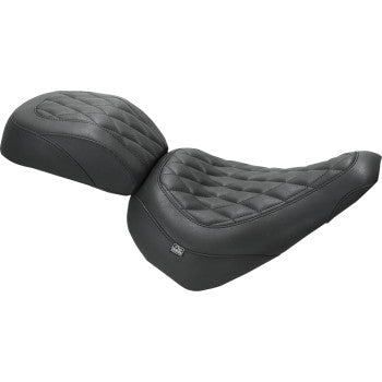 MUSTANG Wide Tripper™ Solo Seat - no Backrest - Diamond - Black Stitch - FXBR '23-'25 85033
