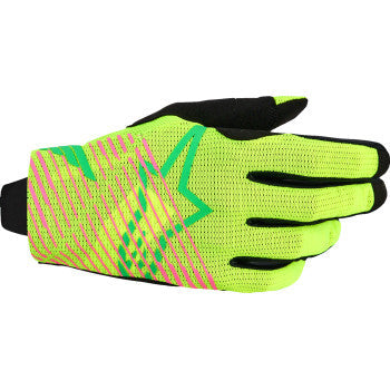 ALPINESTARS Radar Pro Gloves - Green/Fluo Yellow/Fluo Pink - XL 3560325-6025-XL