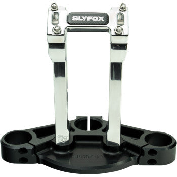 SLYFOX Handlebar Riser Kit - Straight - 1-1/8" Clamping - 8" Rise - Raw SF-1003-08-R