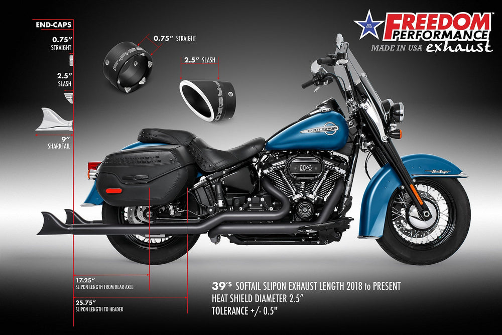 HARLEY M8 SOFTAIL 2.5" TUCK & UNDER TRUE DUALS FULL SYSTEM 2018-PRESENT BUNDLE *NOT FOR WIDE TIRE BIKES