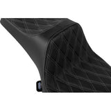 DRAG SPECIALTIES SEATS Predator III 2-Up Seat - Vinyl - Double Diamond - Silver Stitch - Chieftain '25/Challenger '20-'25 0810-2467