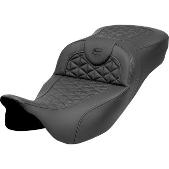 SADDLEMEN RoadSofa™ Tri Gripper Seat - Extended Reach - w/o Backrest - FLH/FLT '08-'25 808-07B-21100