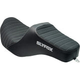SLYFOX Highnoon Seat - Vinyl - Classic Stitch - Gray Logo - FLH/FLT '23-'24 4704B-SlyFox
