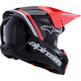 ALPINESTARS SM3 Helmet - Radium - Gloss Black/Red Fluo/White - 2XL 8300826-1553-XXL