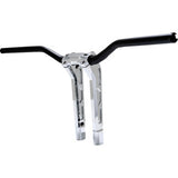 PERFORMANCE MACHINE (PM) Phatbar & Riser Kit - Internal Wiring/Gauge Mount Holes - 11-1/2" - Chrome 0208-2197M-CH