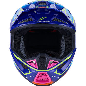 ALPINESTARS SM7 Helmet - Cast - Gloss/Blue/Pink/Yellow Fluo - Large 8302626-7254-L