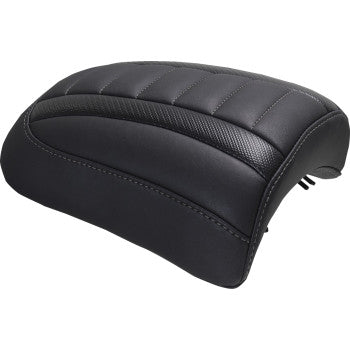 MUSTANG Padded Passenger Seat Cowl - Deluxe - Gunmetal Stitch - FLT/FLH '23-'25 88610GM