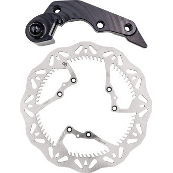 GBRAKES Brake Rotor Kit 270mm Solid Mount Wave Rotor + Bracket GBDOS212
