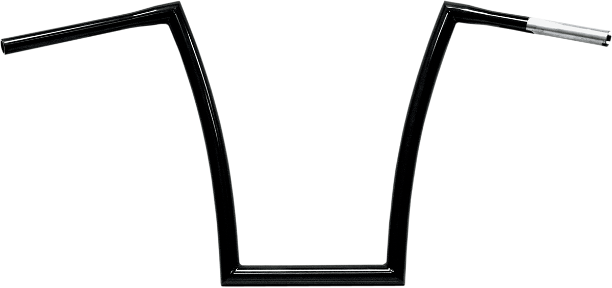 TODD'S CYCLE Handlebar - Strip - Fat Bobber - 1-1/4" - 17" Rise - Black 0601-2723
