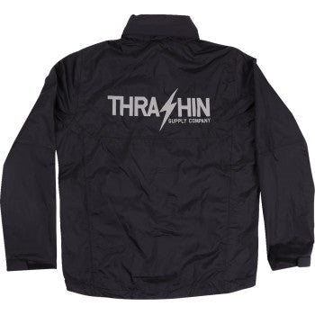 THRASHIN SUPPLY Mission Rain Jacket - Black - Medium . TMJ-15-09