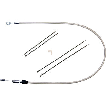 MAGNUM SHIELDING Polished Stainless Quick Connect Upper Clutch Cable - 35"  52341HE