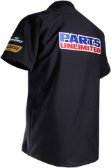THROTTLE THREADS Parts Unlimited Shop Shirt - Black - 4XL PSU32S24BK4R