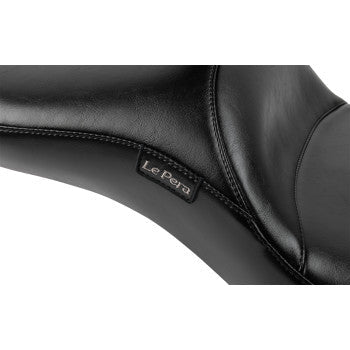 LE PERA Maverick Daddy Long Legs Seat - With Backrest - Smooth - FLH/FLT '23-'24 LV-957DLBRS