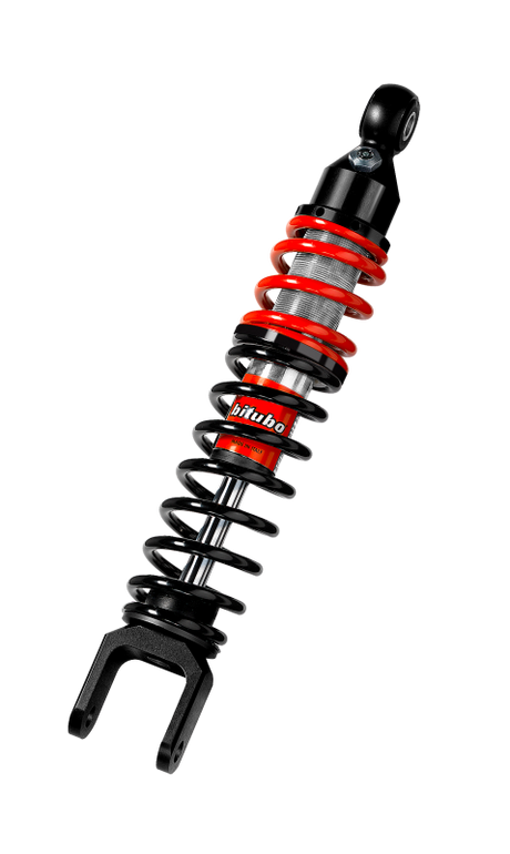 Bitubo YXB0 Monoshock Rear Adjustable: Spring Preload, Red And Black Springs