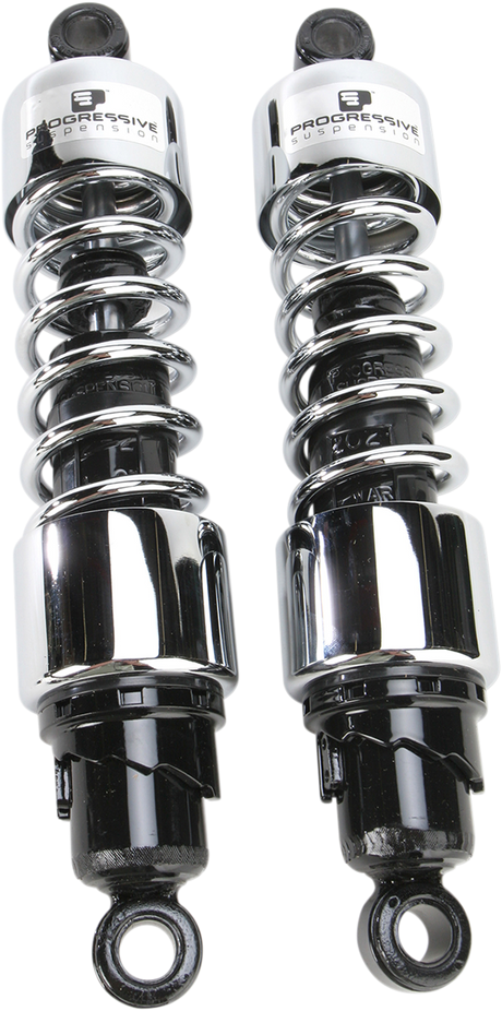 PROGRESSIVE SUSPENSION Shocks - 412 Cruiser Series - Chrome - 13.5" - Heavy Duty 412-4255C