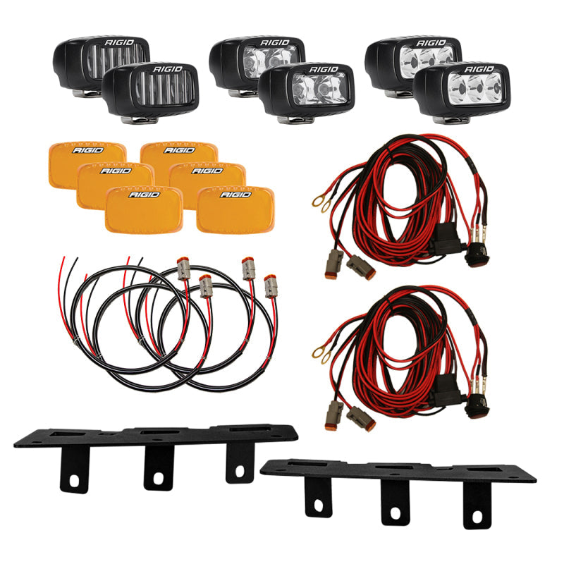 Rigid Industries 2021+ Ford Mod Bumper Triple SR-M Fog Light Kit 46731