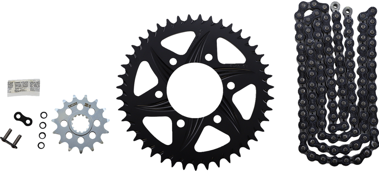 VORTEX Chain and Sprocket Kit - GFRA - Black - Kawasaki Ninja ZX-6R CK4212