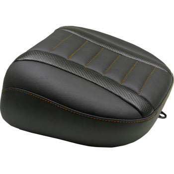 MUSTANG Deluxe Touring Passenger Seat - Mandarin Orange Stitch - FLT/FLH '23-'25 88402MO