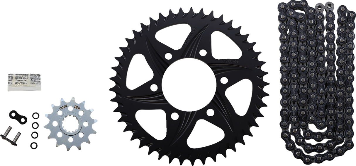 VORTEX Chain and Sprocket Kit - HFRA - Black - Kawasaki Ninja ZX-6R CK4216