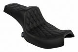 DRAG SPECIALTIES SEATS - Predator III Seat Predator III 2-Up Seat - Vinyl - Double Diamond - Black Stitch - Chieftain '25/Challenger '20-'25 - 0810-2466