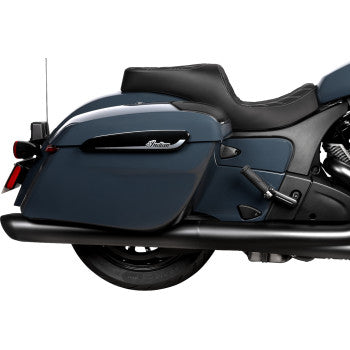 DRAG SPECIALTIES SEATS Freedom Seat - Vinyl - Double Diamond Silver Stitch - Challenger '20-'25/Chieftain '25 0810-2473