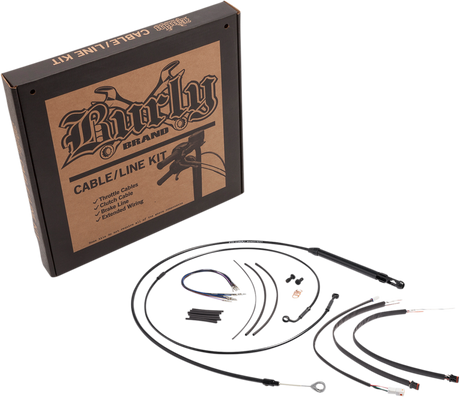 BURLY BRAND Control Kit - 14" Ape Hanger Handlebars B30-1255