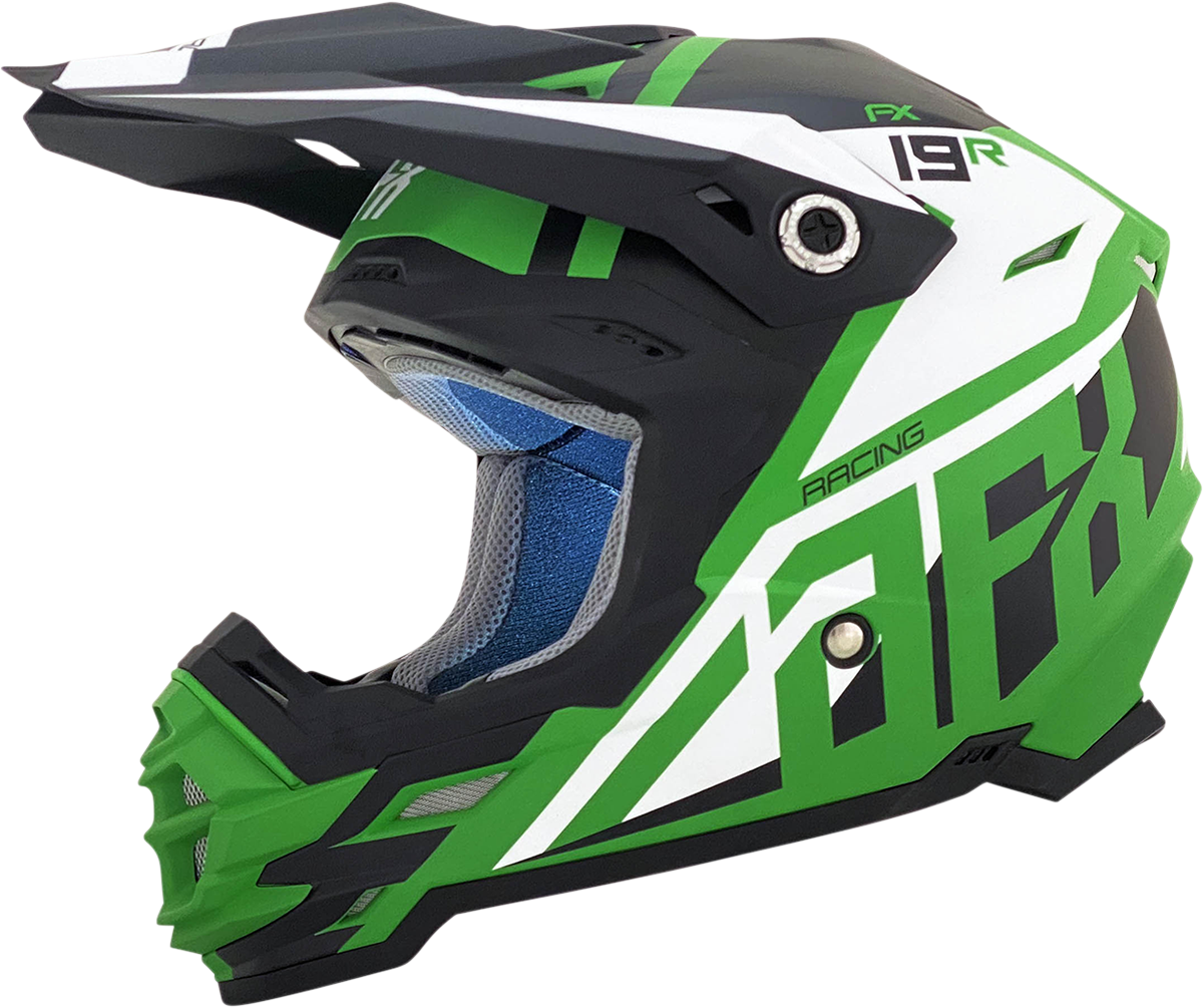 AFX FX-19R Helmet - Racing - Matte Green - Large 0110-7080