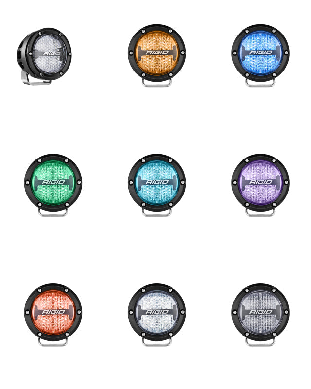 Rigid Industries 360-Series 4in LED Off-Road Diffused Beam - RGBW Backlight (Pair) 36400