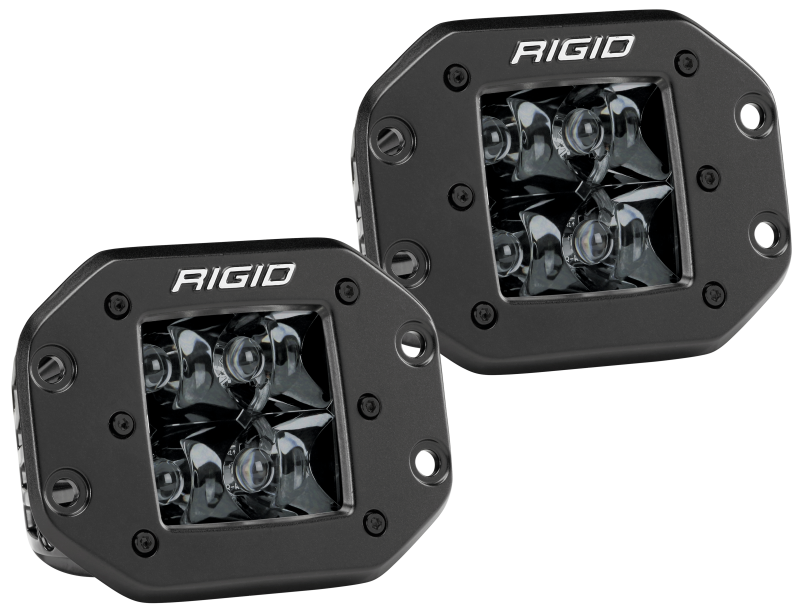Rigid Industries D2 - Midnight Edition Flush Mount Spot Lights 212213BLK