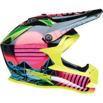 MOOSE RACING Youth F.I. Helmet - Vaporwave - MIPS® - Black/Pink/Yellow - Medium 0111-1615