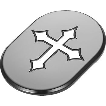 FIGURATI DESIGNS Antenna Cover - Right Rear Fender - Cross - Black FD41-AC-BLK-RT
