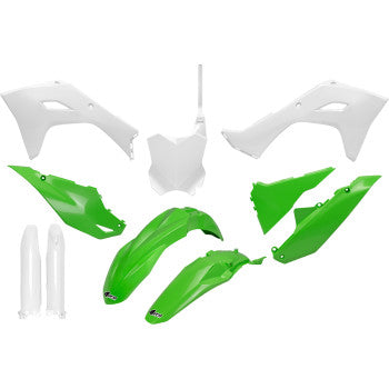 UFO Body Kit - Green/White - Kawasaki - KX 250/450 KAKIT231F@555