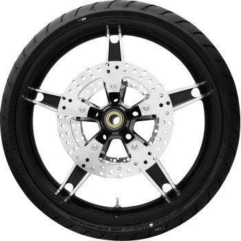 COASTAL MOTO Daytona Front Wheel - Black Cut (21") | Rotor (12.6) | Dunlop AE Tire (130/60B21) PKG-DAY213BC-24ABST