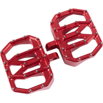 THRASHIN SUPPLY CO. Mini Aggressor Floorboards - Red - Rear TSC-2031-2-D