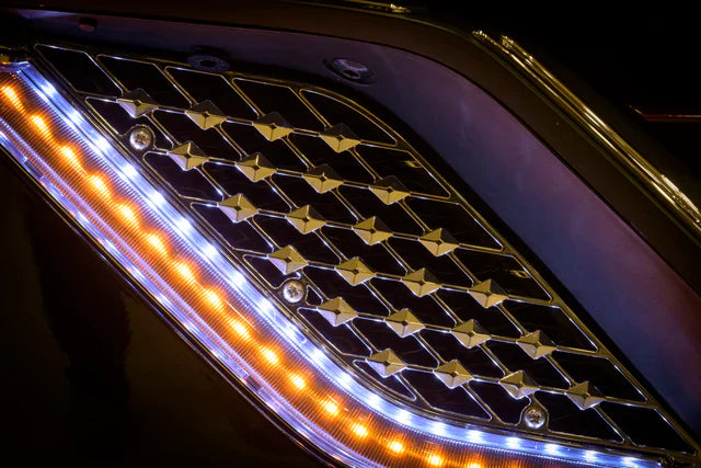 Goldstrike  Twinart Lighted Radiator Grill Panels 18-Up Black 48321