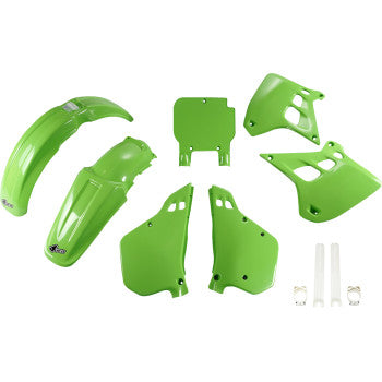 UFO Body Kit - '91 OEM Green/White - Kawasaki - KX '90-'91 KAKIT188F@999A
