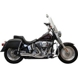 BASSANI XHAUST 2-into-1 Ripper Exhaust System - Short - Chrome - Twin Cam Softails  1S6C