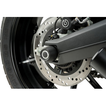 PUIG HI-TECH PARTS Axle Sliders - Rear - Black - Pair - Ducati Scrambler 20158N