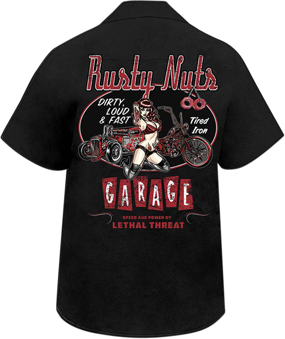 LETHAL THREAT Rusty Nuts Shirt - Black - 4XL HW50197XXXXL