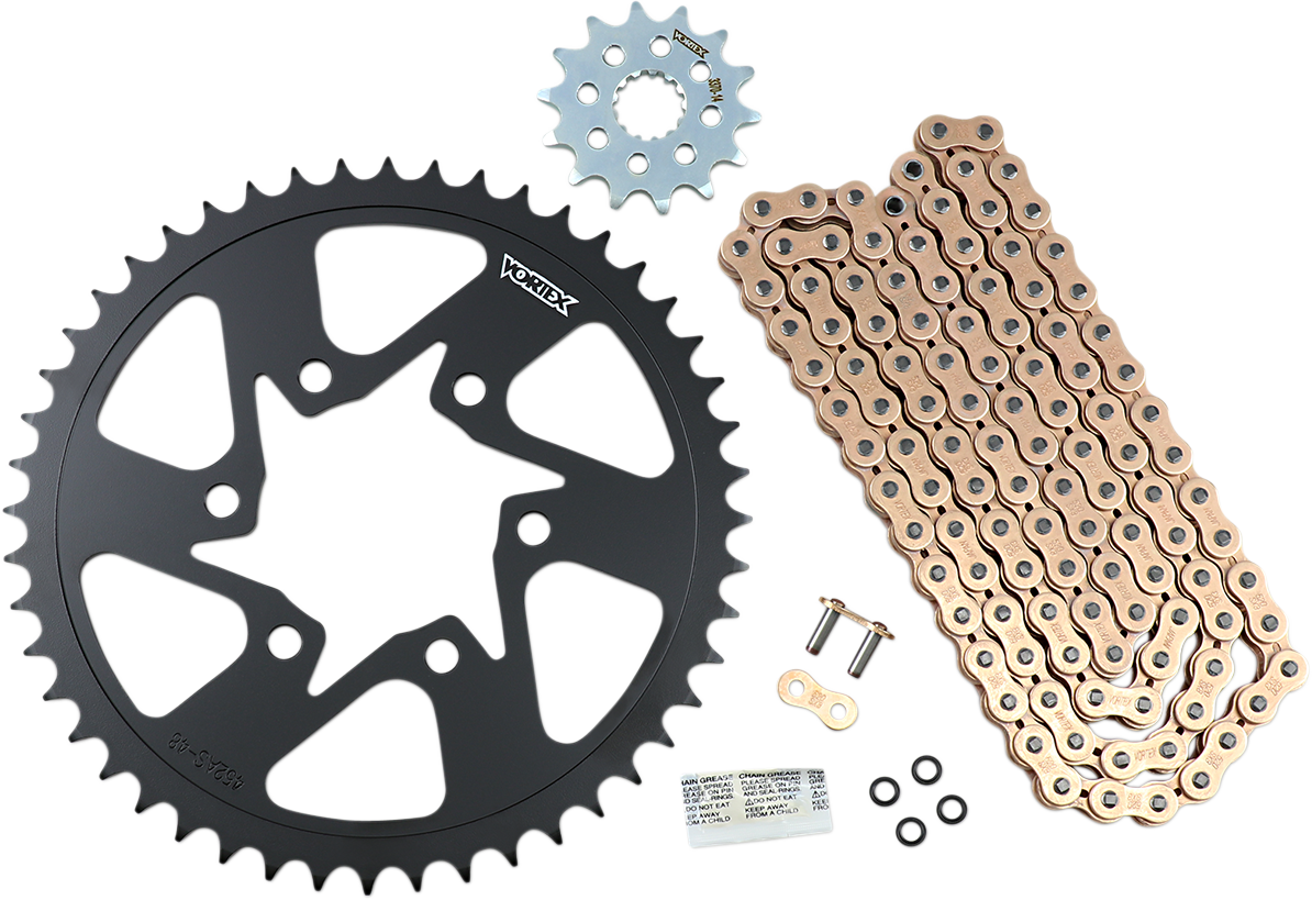 VORTEX Chain and Sprocket Kit - HFRS - Gold - Kawasaki Z650/RS CKG6392