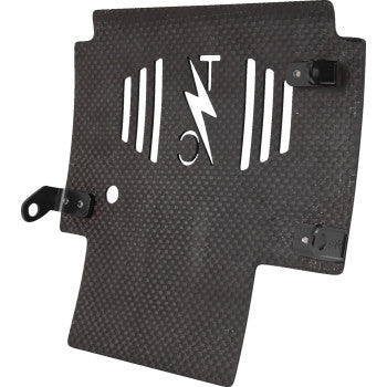 THRASHIN SUPPLY CO. Skid Plate - Carbon Fiber/Forged - With Black Brackets - FLHX/FLTRX TSC-3035-1