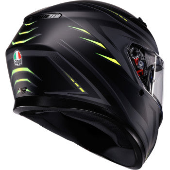 IN STOCK OPEN BOX  AGV Helmet K3 Syth Matte Black/Yellow Fluo Md 2118381004-026-M