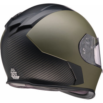 Z1R Warrant Helmet - Carbon - Green - Large 0101-17435