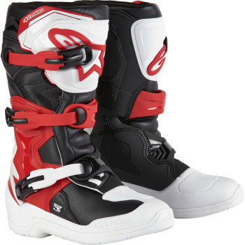 ALPINESTARS Youth Tech3S Boots - White/Black/Red - US 6 2014024-2030-6