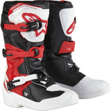 ALPINESTARS Youth Tech3S Boots - White/Black/Red - US 6 2014024-2030-6